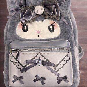 Her Universe Mini Backpack – Gothic Kawaii Plush Gray